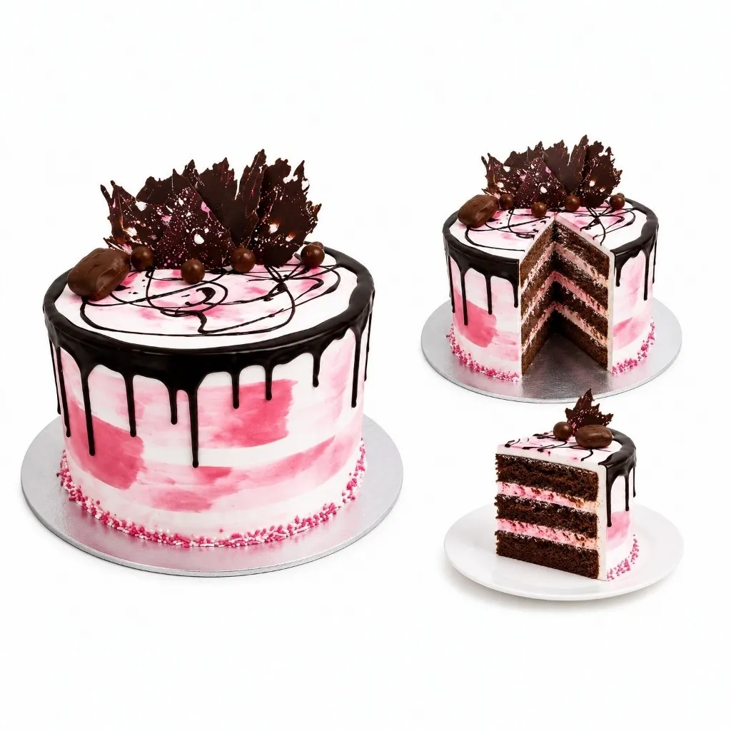 Pink Drip Cake
