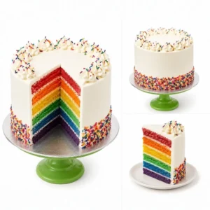 Rainbow confetti Torte