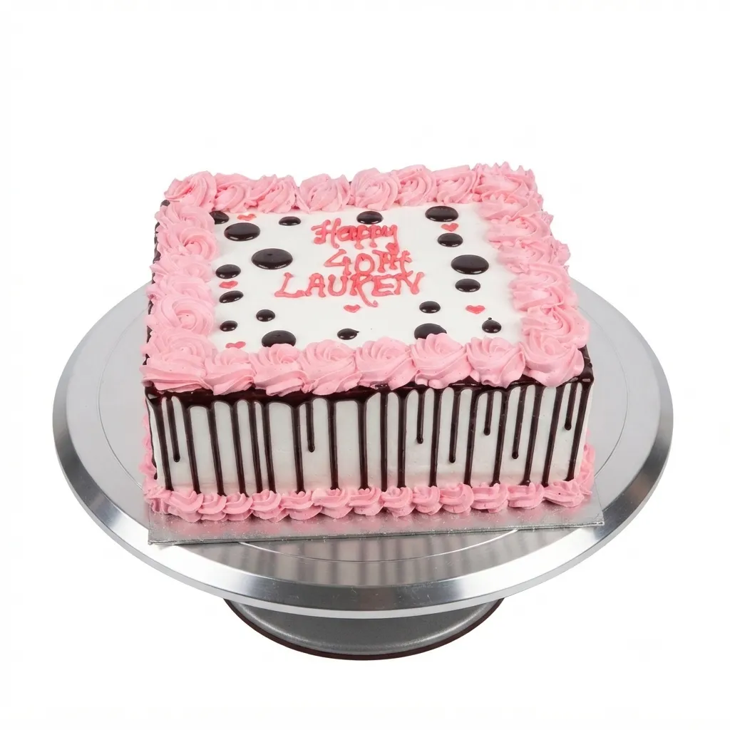 Chic Polka-Dot Celebration Cake