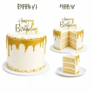 Golden Drip Time Cake