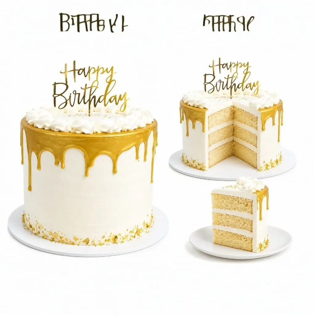 Golden Drip Time Cake