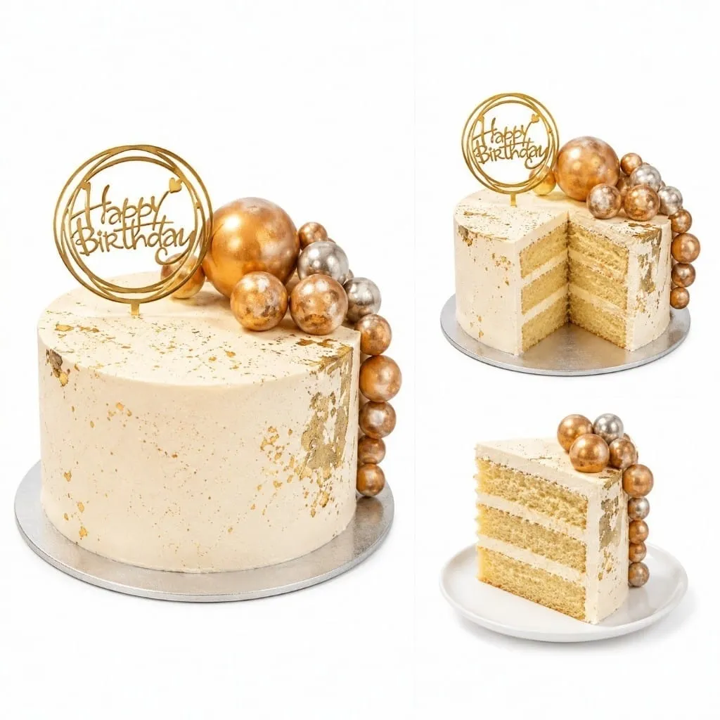 Gold Chocolate Ball Cake