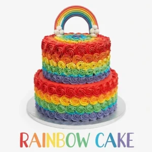 Rainbow Roses Cake