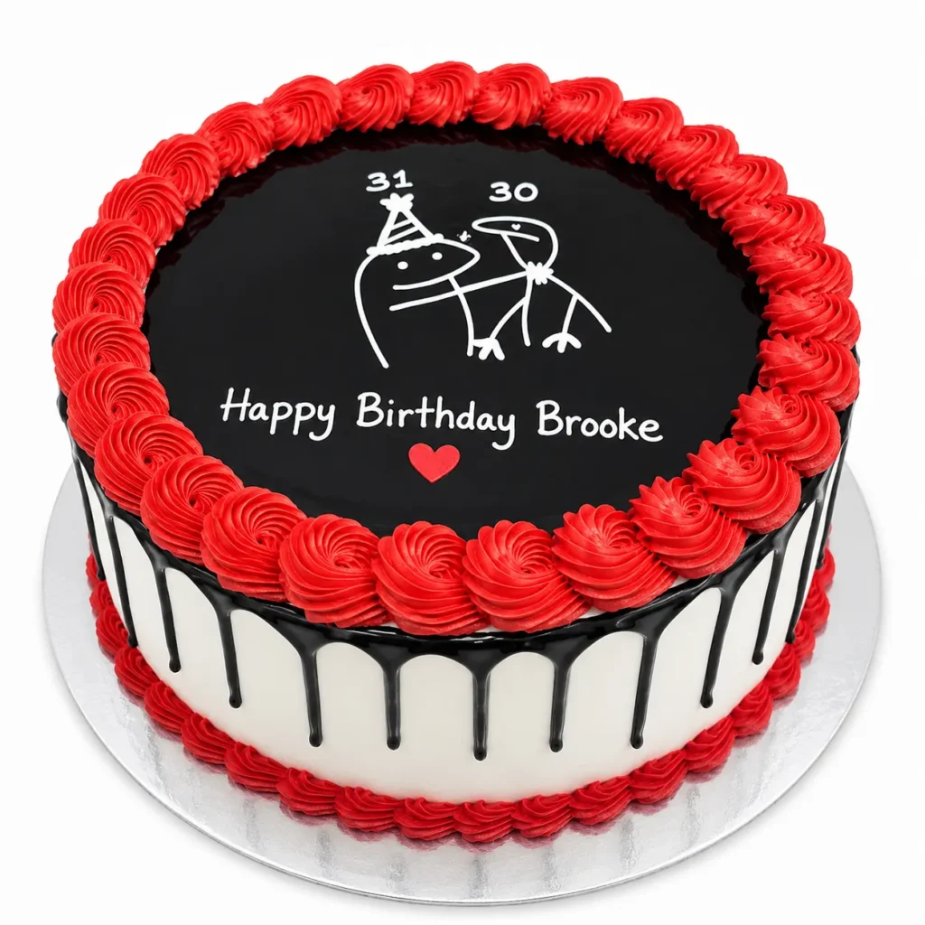 Red & Black Humor Delight Cake