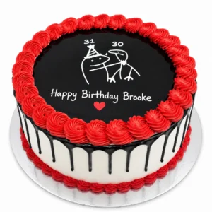 Red & Black Humor Delight Cake